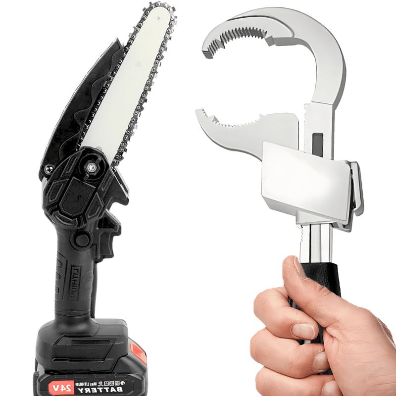 ROSH - Motosierra 14 + Llave de Gasfitería Rendimiento Total