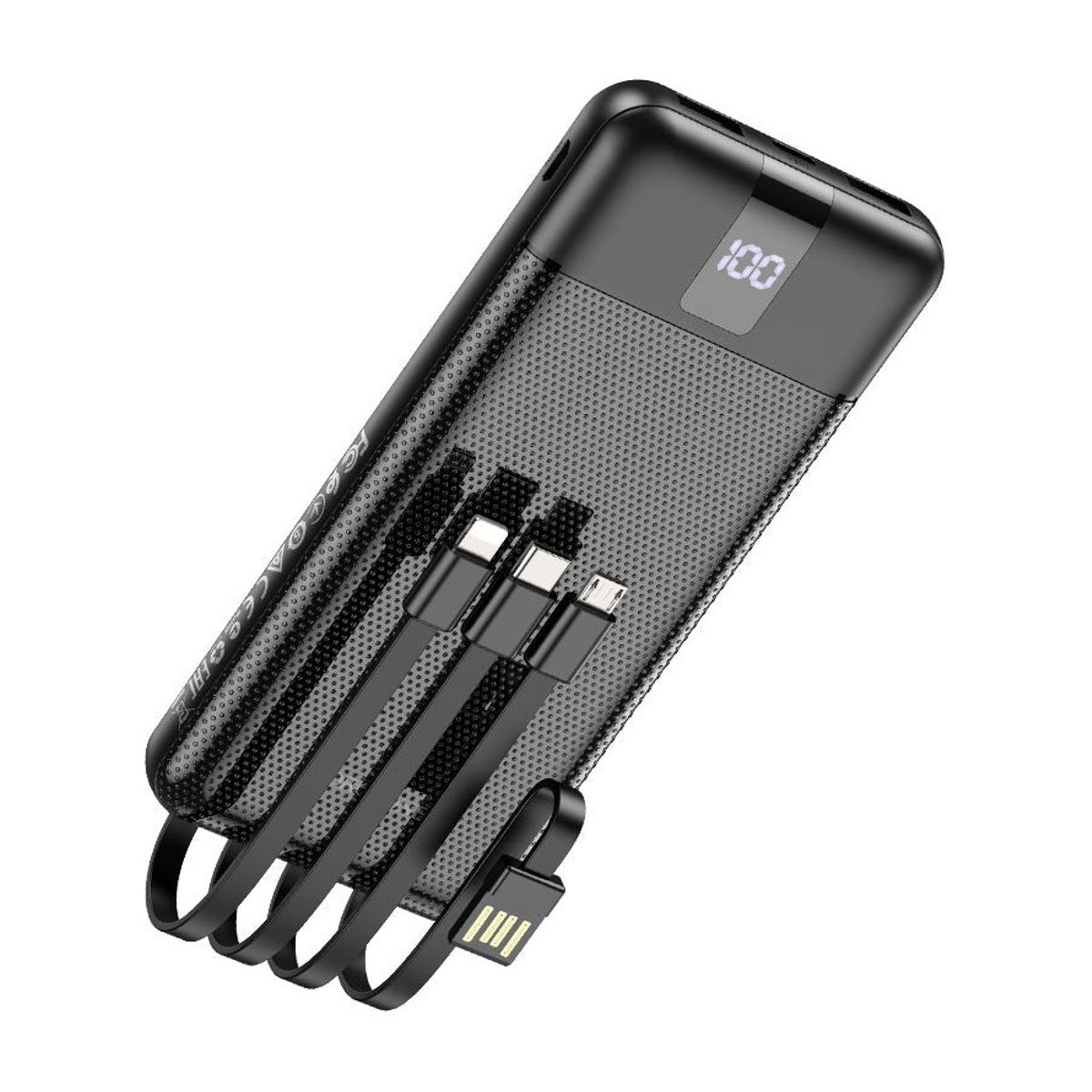 TRANYOO - Cargador Portatil 10000mA - 20W Cables integrados - Bateria Tranyoo