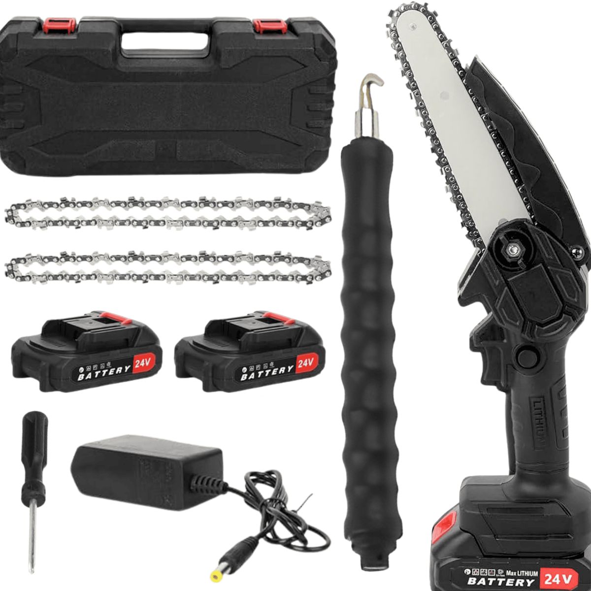 ROSH - Kit de Obra Motosierra 14 + Gancho para Atado de Varilla