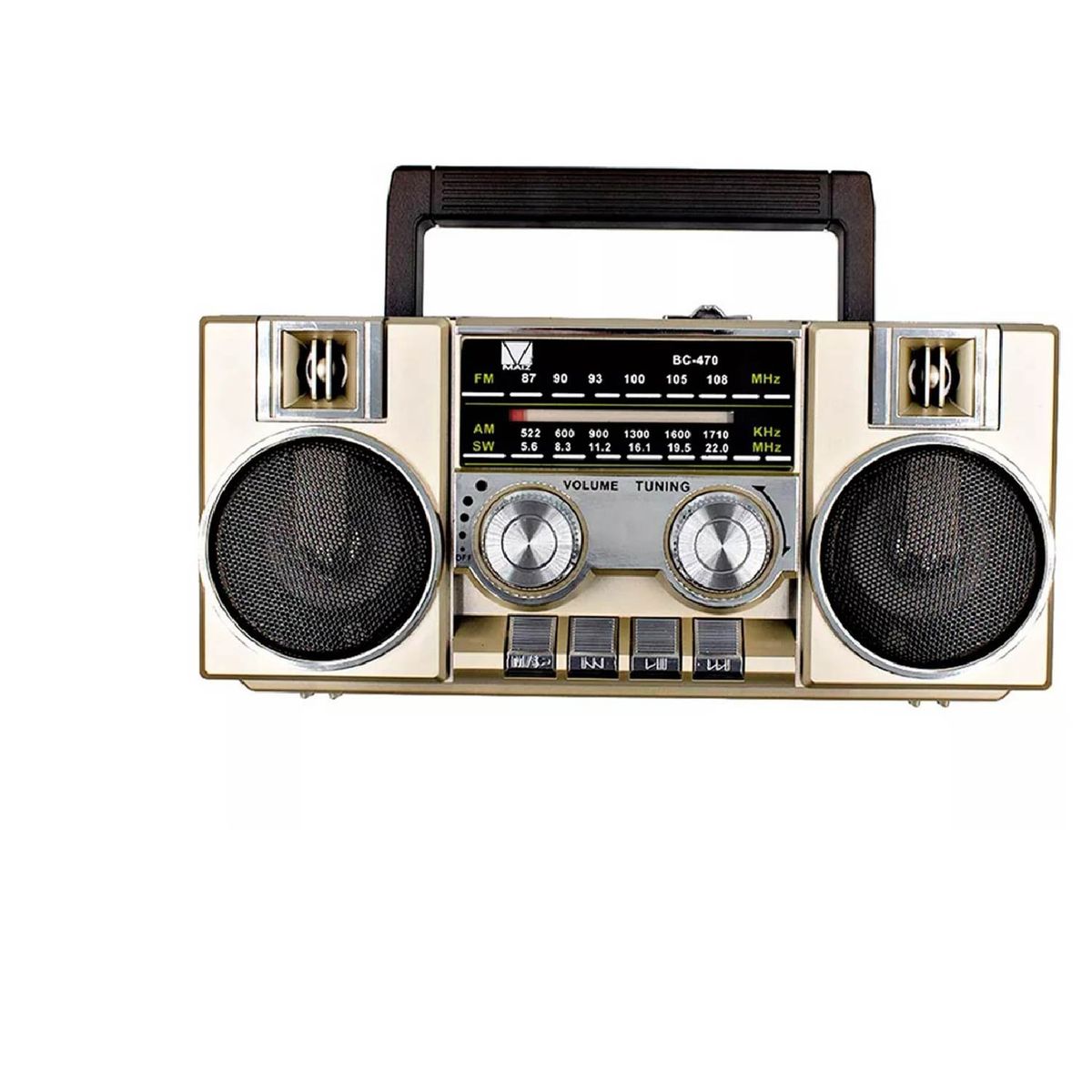 GENERICO - Radio Portatil AM FM Retro Vintage Parlante Bluetooth