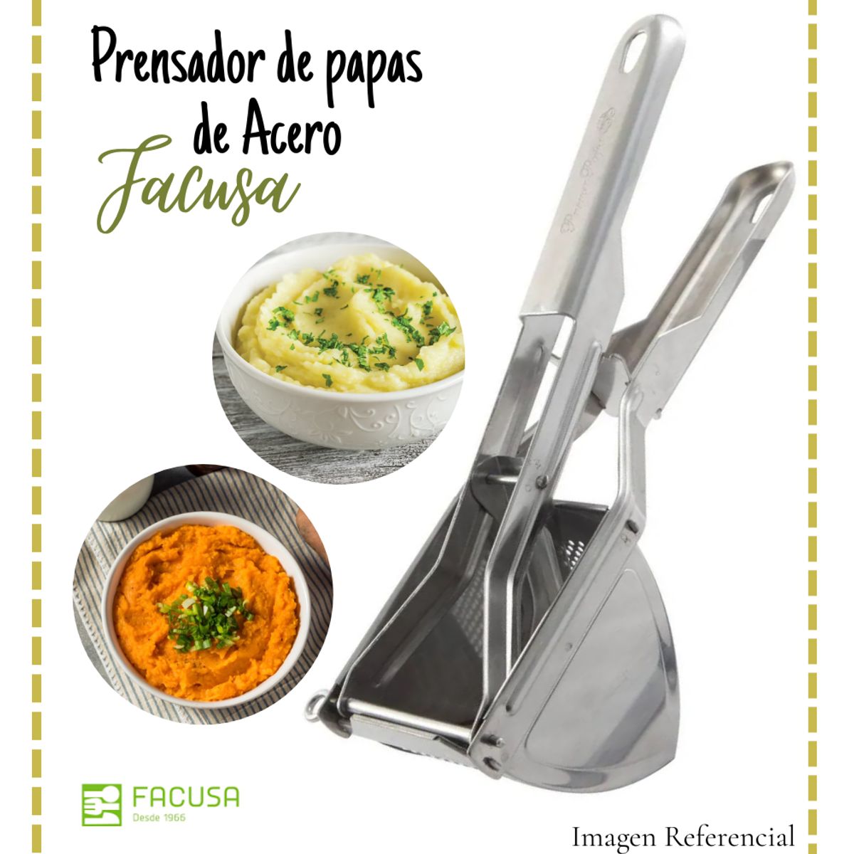 FACUSA - Prensador De Papas De Acero Facusa
