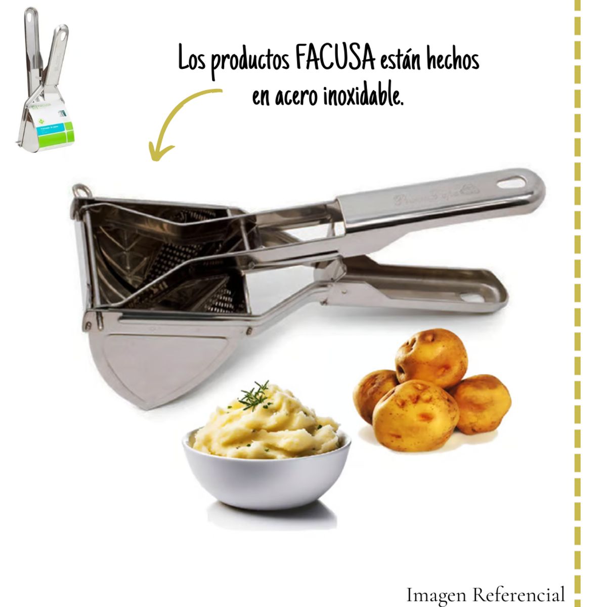 FACUSA - Prensador De Papas De Acero Facusa
