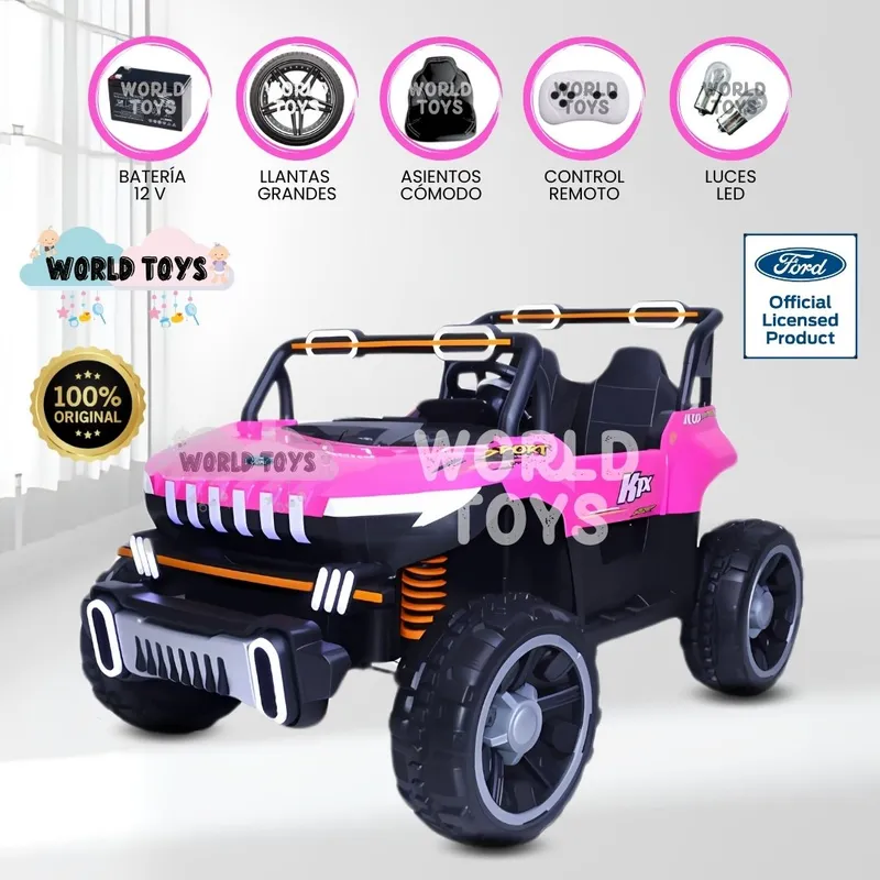 FORD - Carro a Batería 4x4 «FORD JETTY» Todo Terreno Pink
