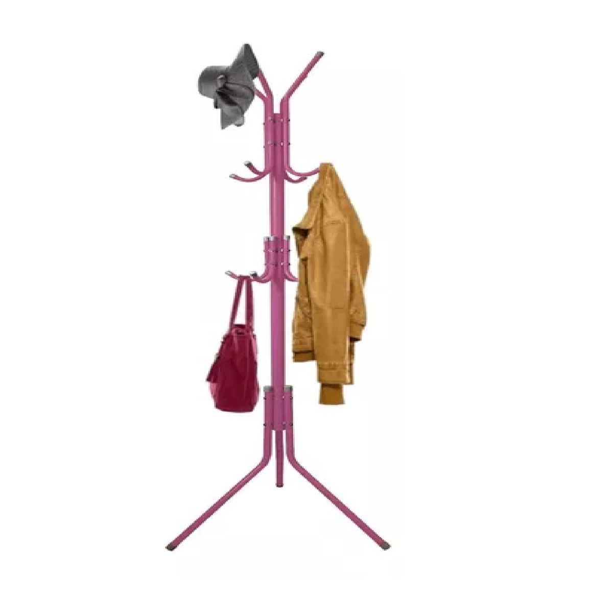 GENERICO - Perchero Colgador Metal Armable Pie Ropa Carteras Sombrero