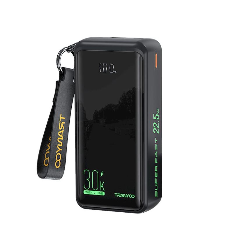 TRANYOO - Cargador Portatil 30000mA - 22W Cables integrados - Bateria Tranyoo