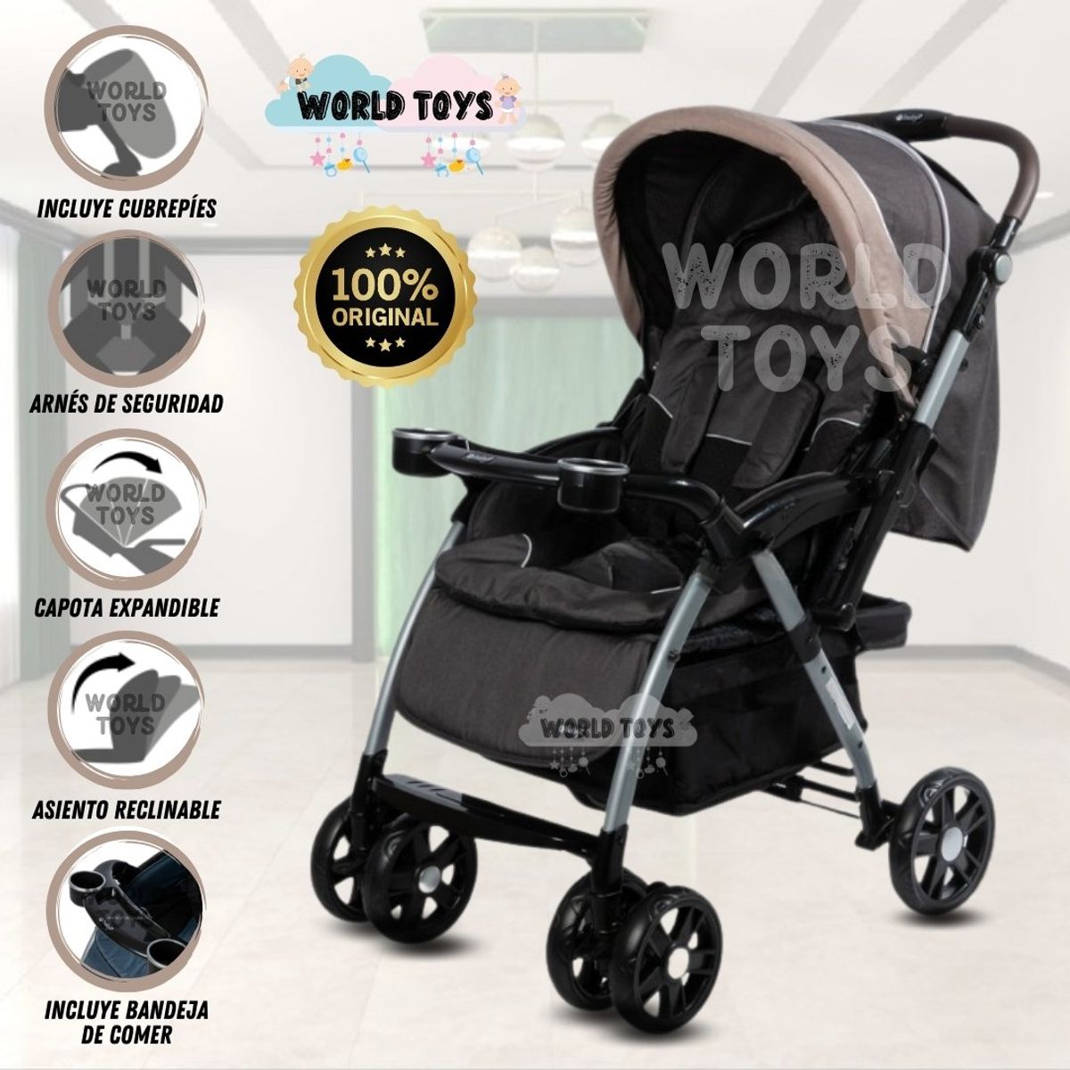 BABY - Coche Cuna De Lujo «YODIE» Coffe