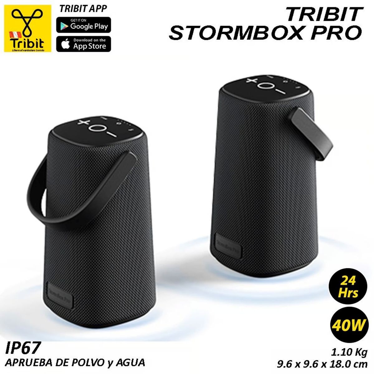 TRIBIT - ribit StormBox Pro 40W reales - Altavoz Bluetooth