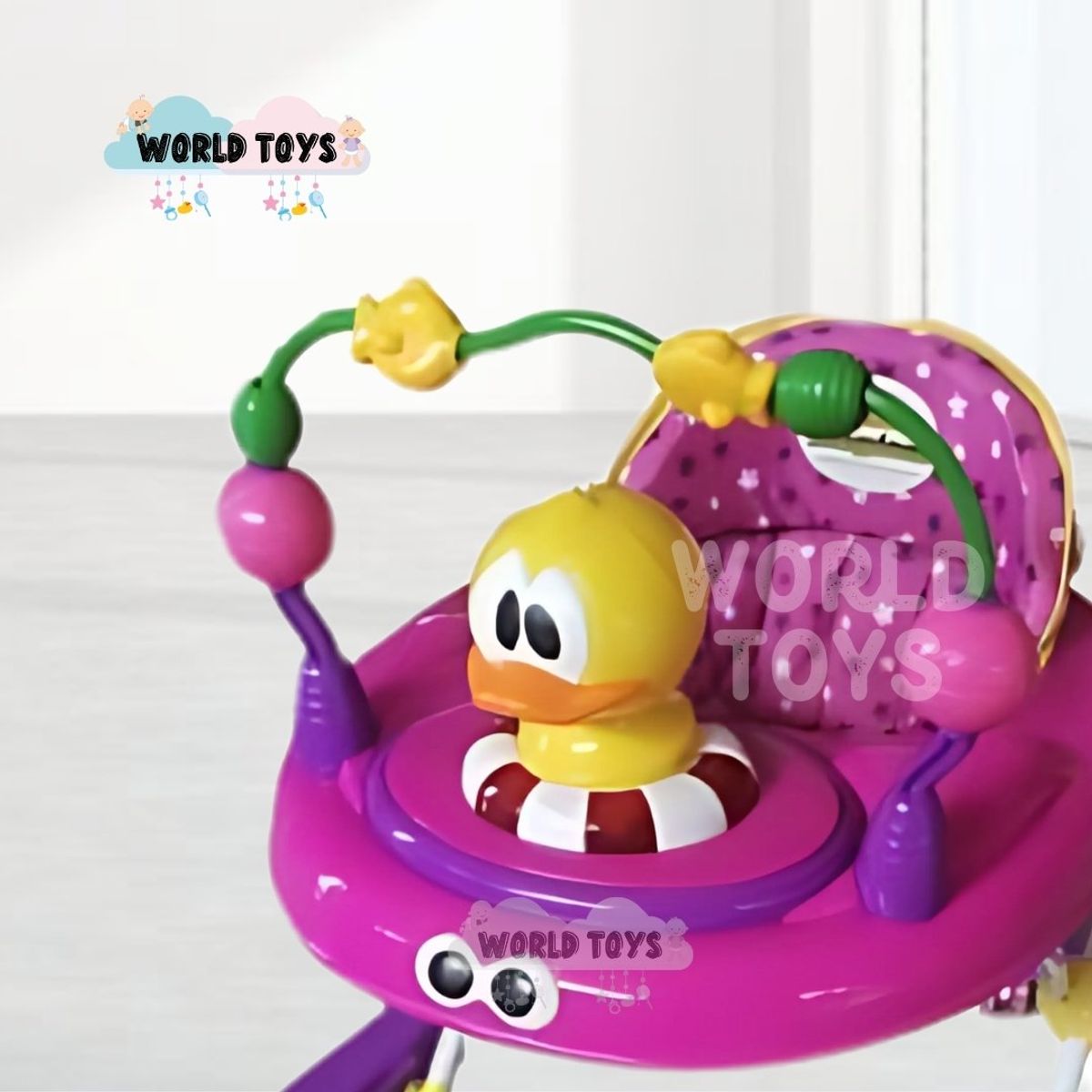 BABY - Andador con Tablero Musical «DUCKY LUCKY» 3 en 1 Purple
