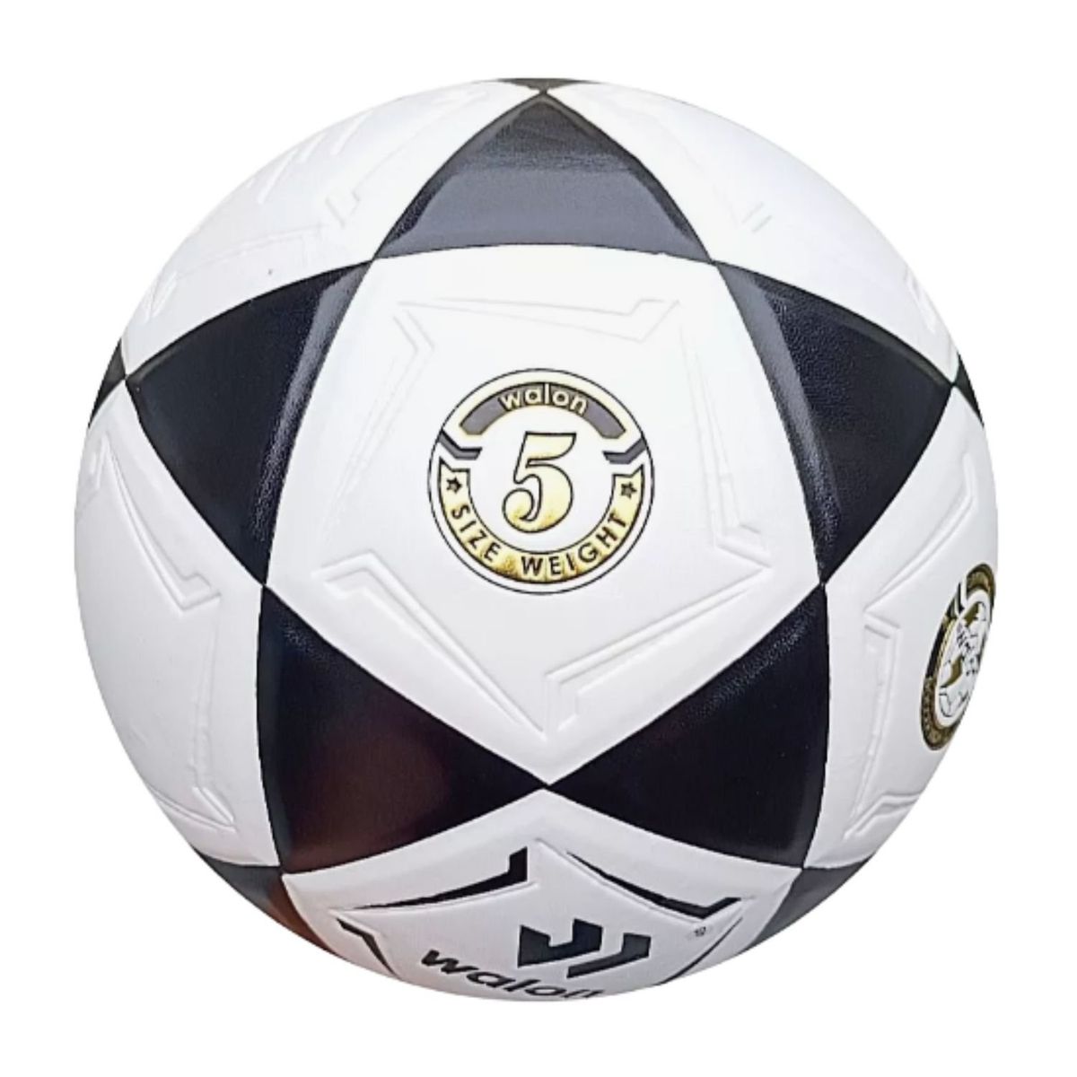 WALON - Pelota de Futbol Walon # 5 - PU Blanco/negro