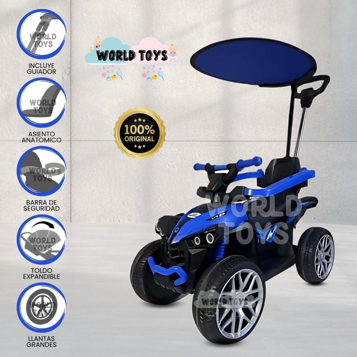 JEEP - Correpasillo Guiador JEEP «ATV BUGGIE» Blue