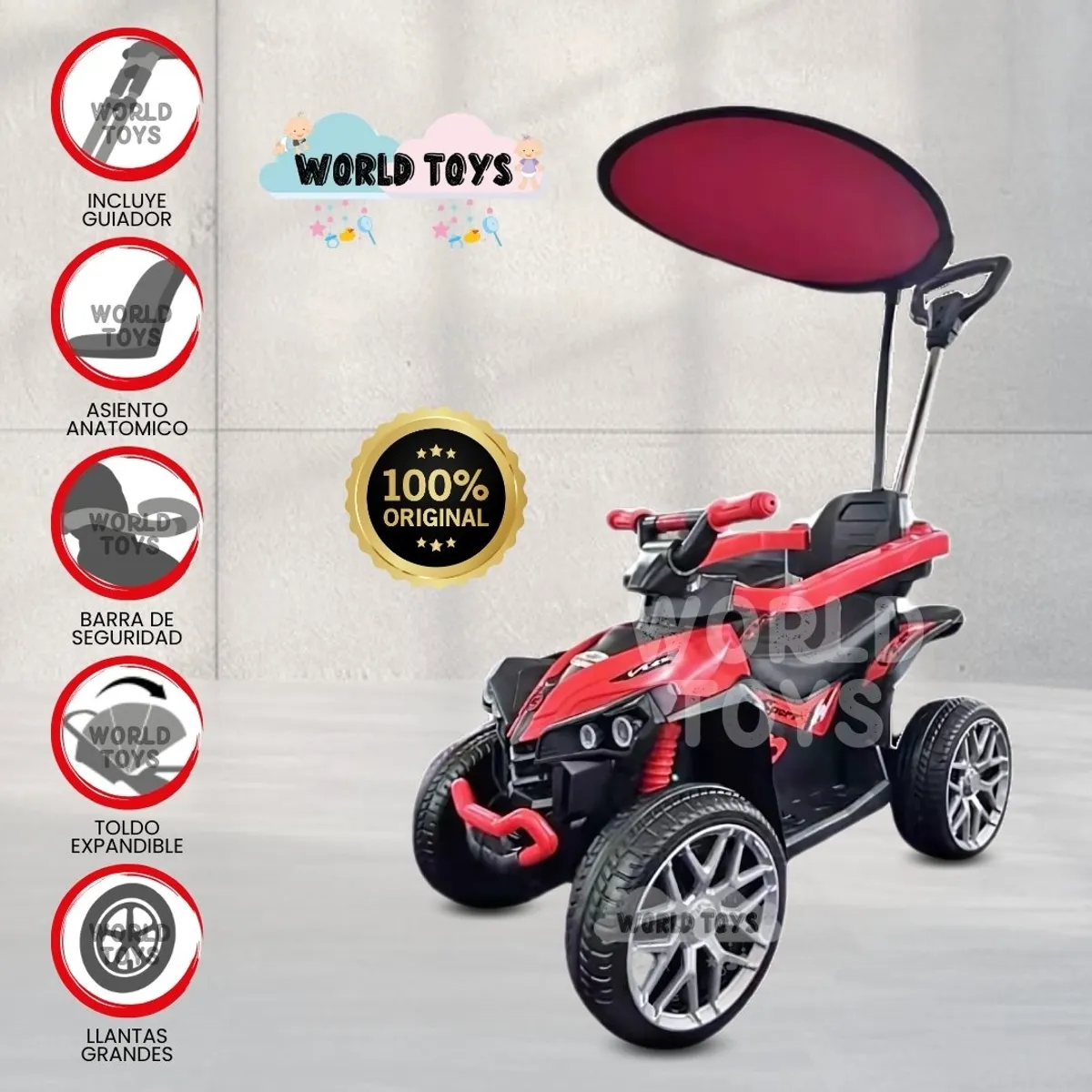 JEEP - Correpasillo Guiador JEEP «ATV BUGGIE» Red