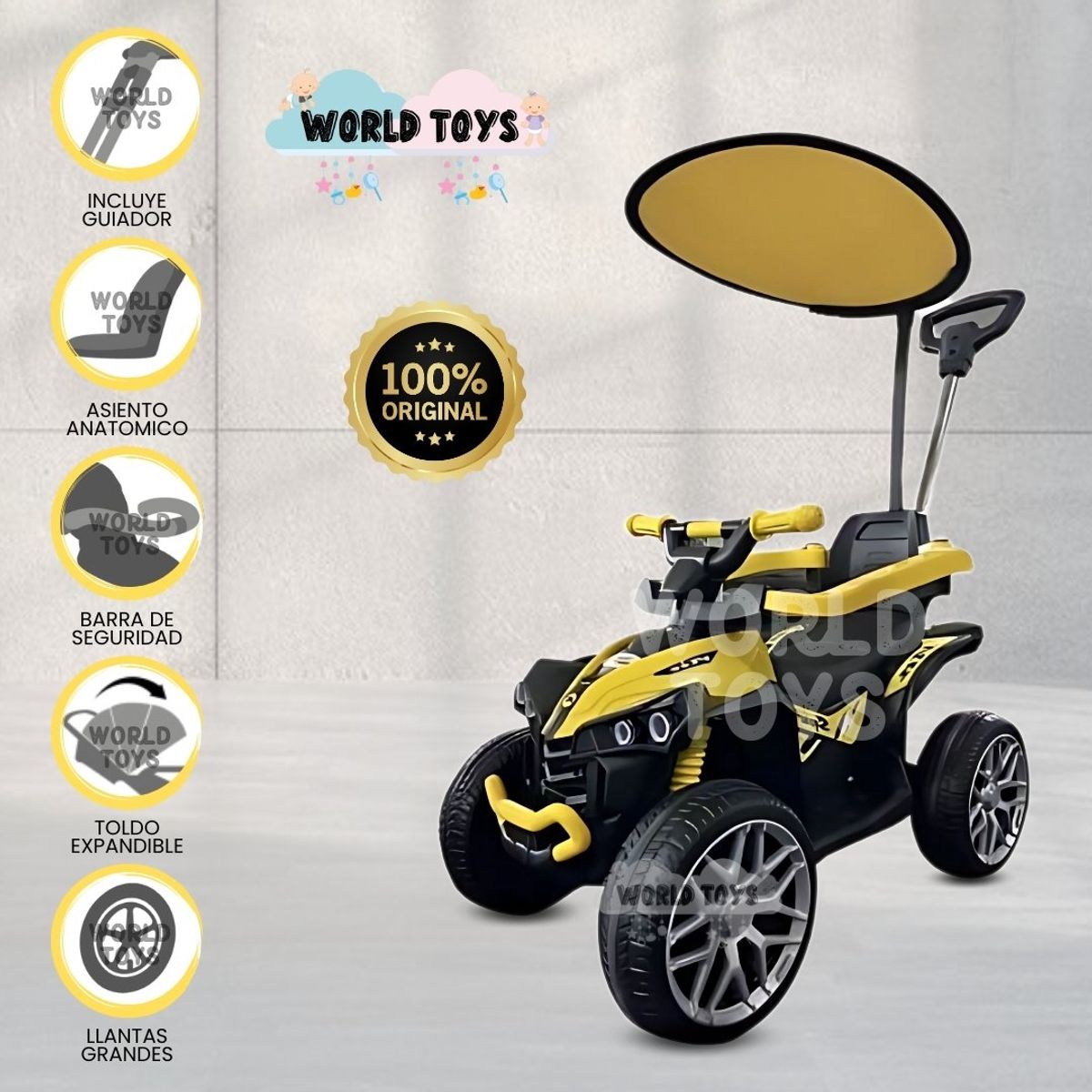 JEEP - Correpasillo Guiador JEEP «ATV BUGGIE» Yellow