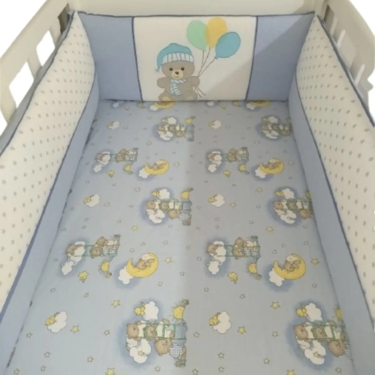 GENERICO - Protectores Laterales Parachoques de Cuna Diseño Osito