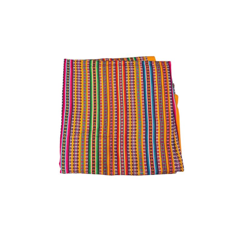 ACHALLAY ARTESANIA DE BARRO - Mantel Tradicional Andino - Amarillo 125 cm x 118 cm