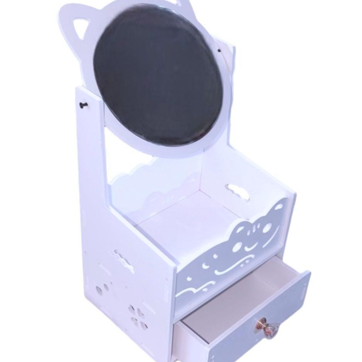 GENERICO - Organizador de maquillaje con espejo gatito - Gatito