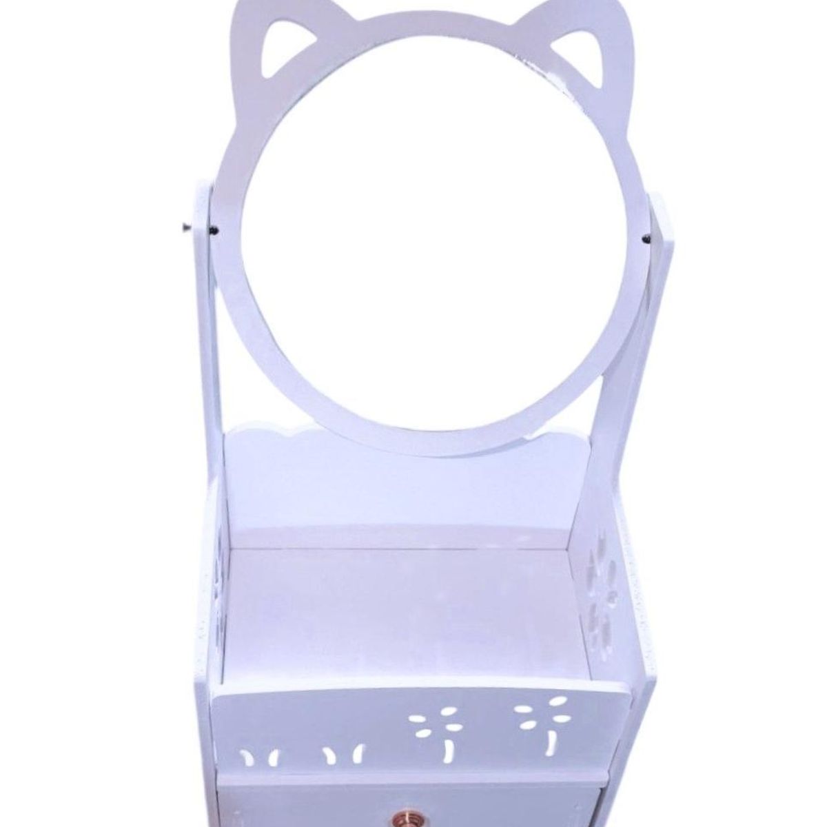 GENERICO - Organizador de maquillaje con espejo gatito - Flores