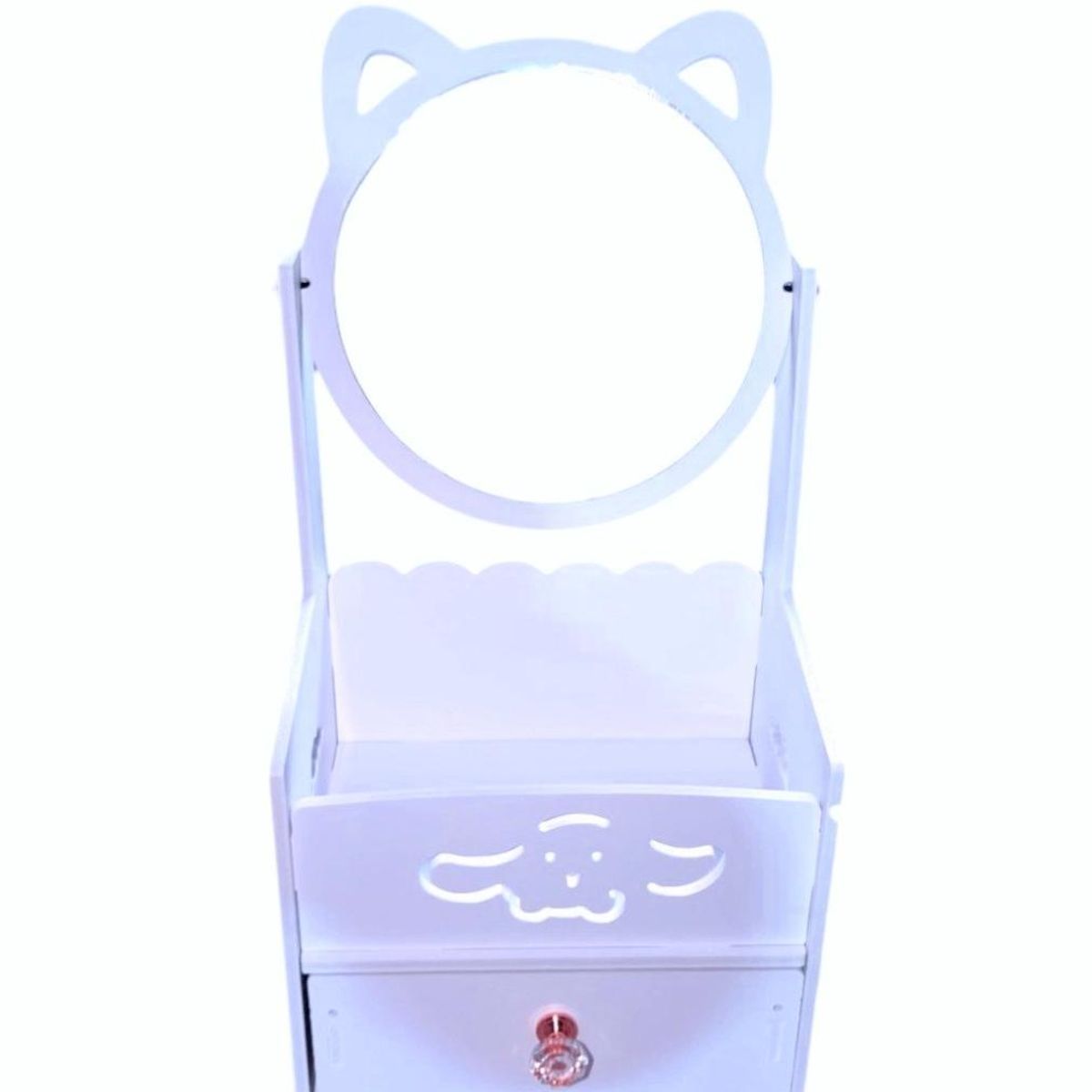 GENERICO - Organizador de maquillaje con espejo gatito - Kawaii