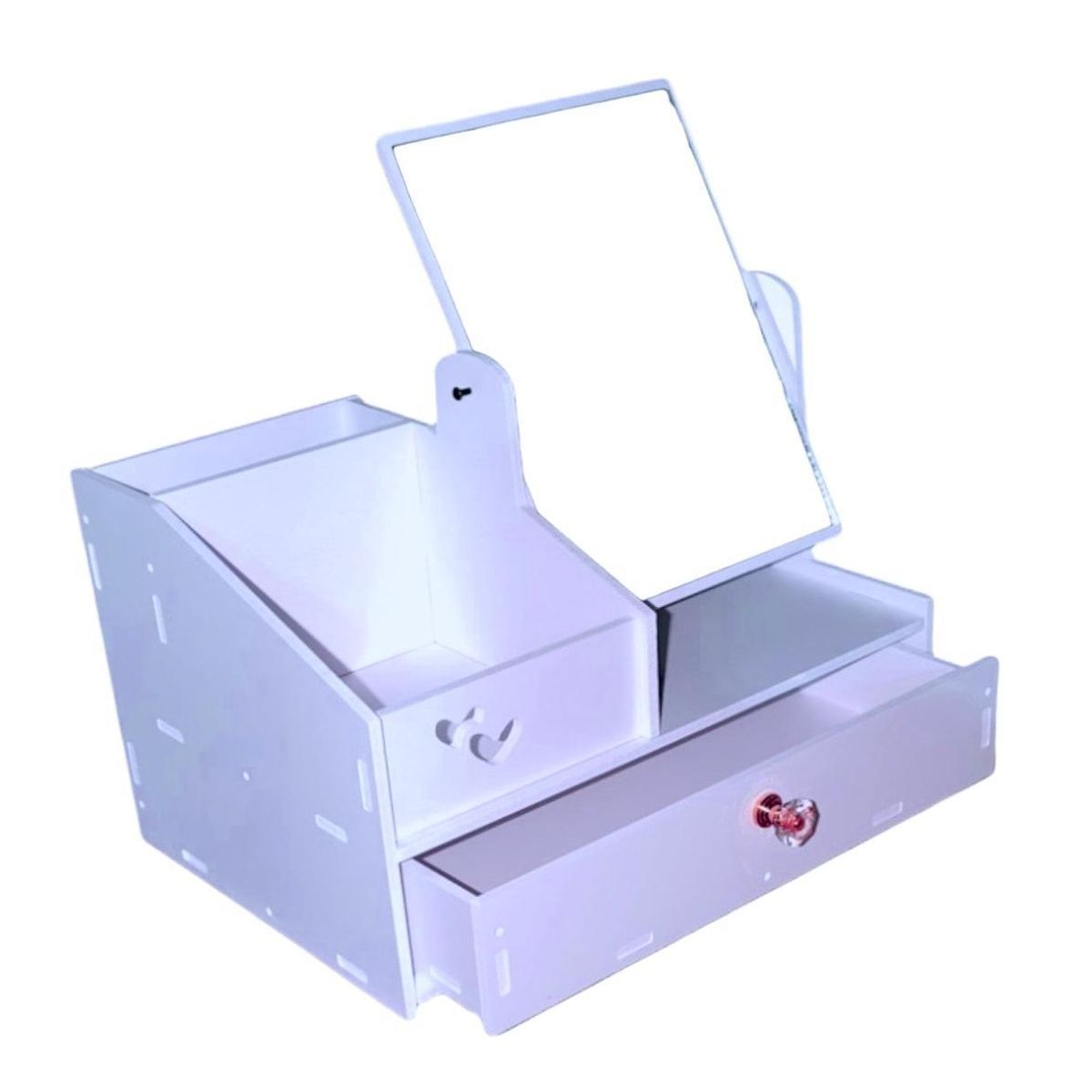 GENERICO - Organizador de maquillaje o multiusos corazón - cuadrado