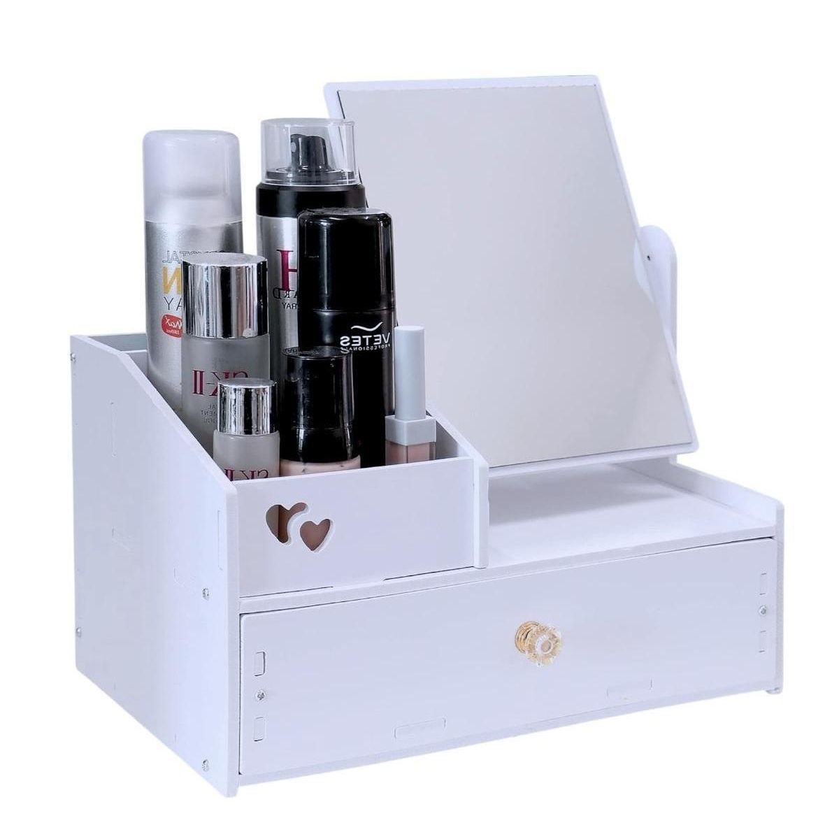 GENERICO - Organizador de maquillaje o multiusos corazón - cuadrado