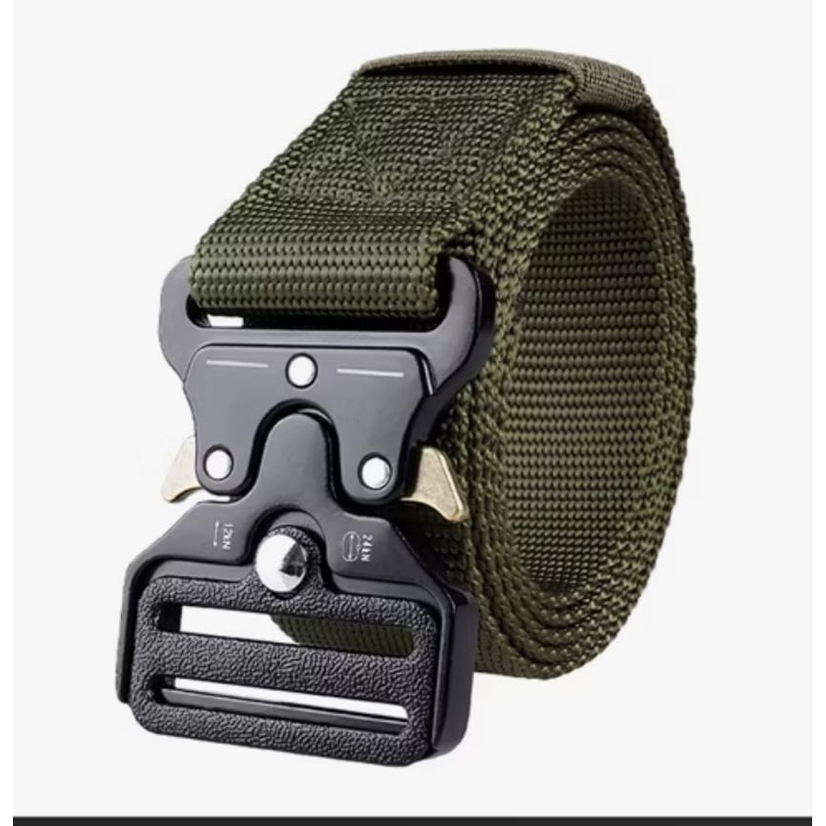 GENERICO - CINTURON TACTICO MILITAR   VERDE DE LIBERACION RAPIDA