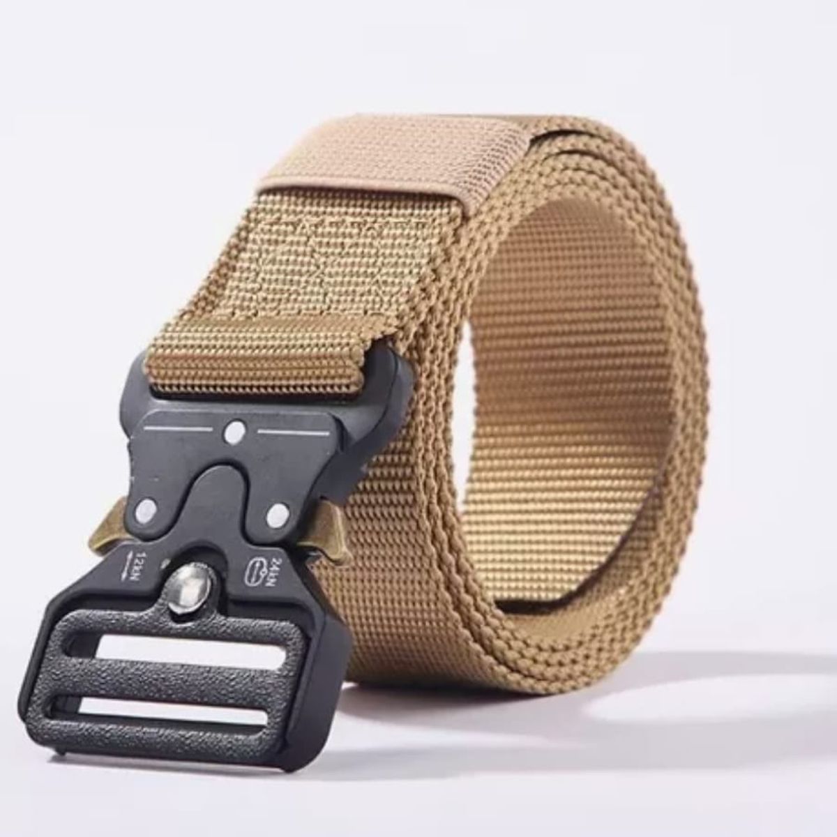 GENERICO - CINTURON TACTICO MILITAR   CAQUI DE LIBERACION RAPIDA