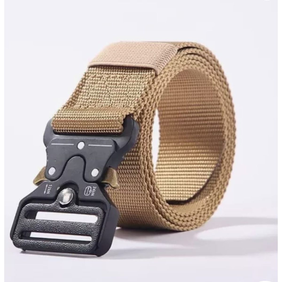 GENERICO - CINTURON TACTICO MILITAR   CAQUI DE LIBERACION RAPIDA