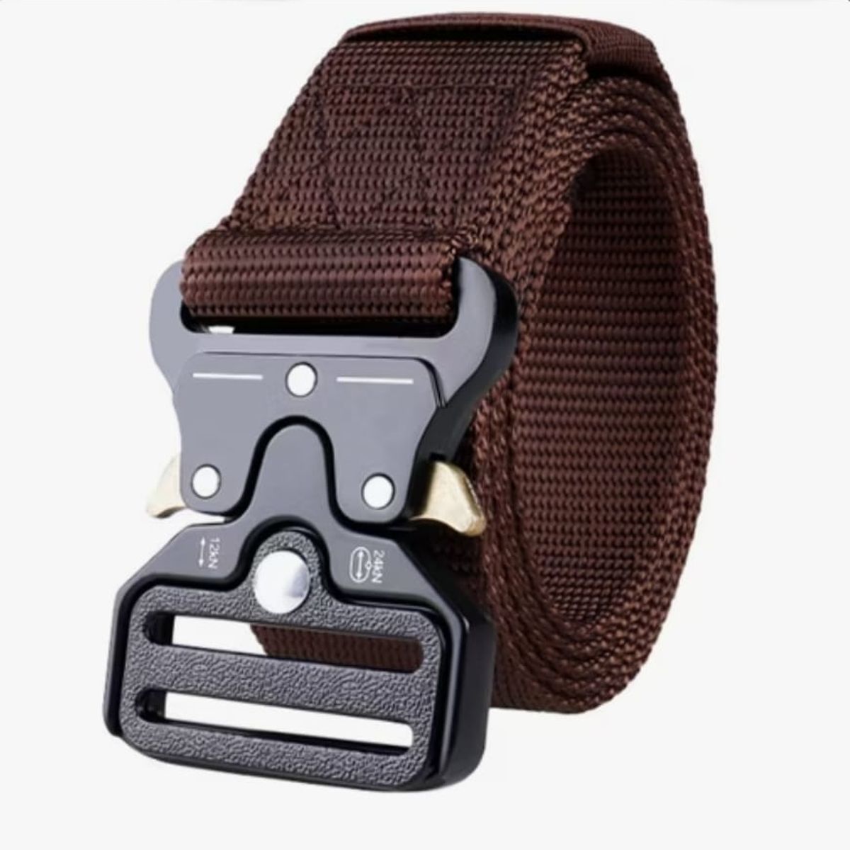 GENERICO - CINTURON TACTICO MILITAR  MARRON DE LIBERACION RAPIDA