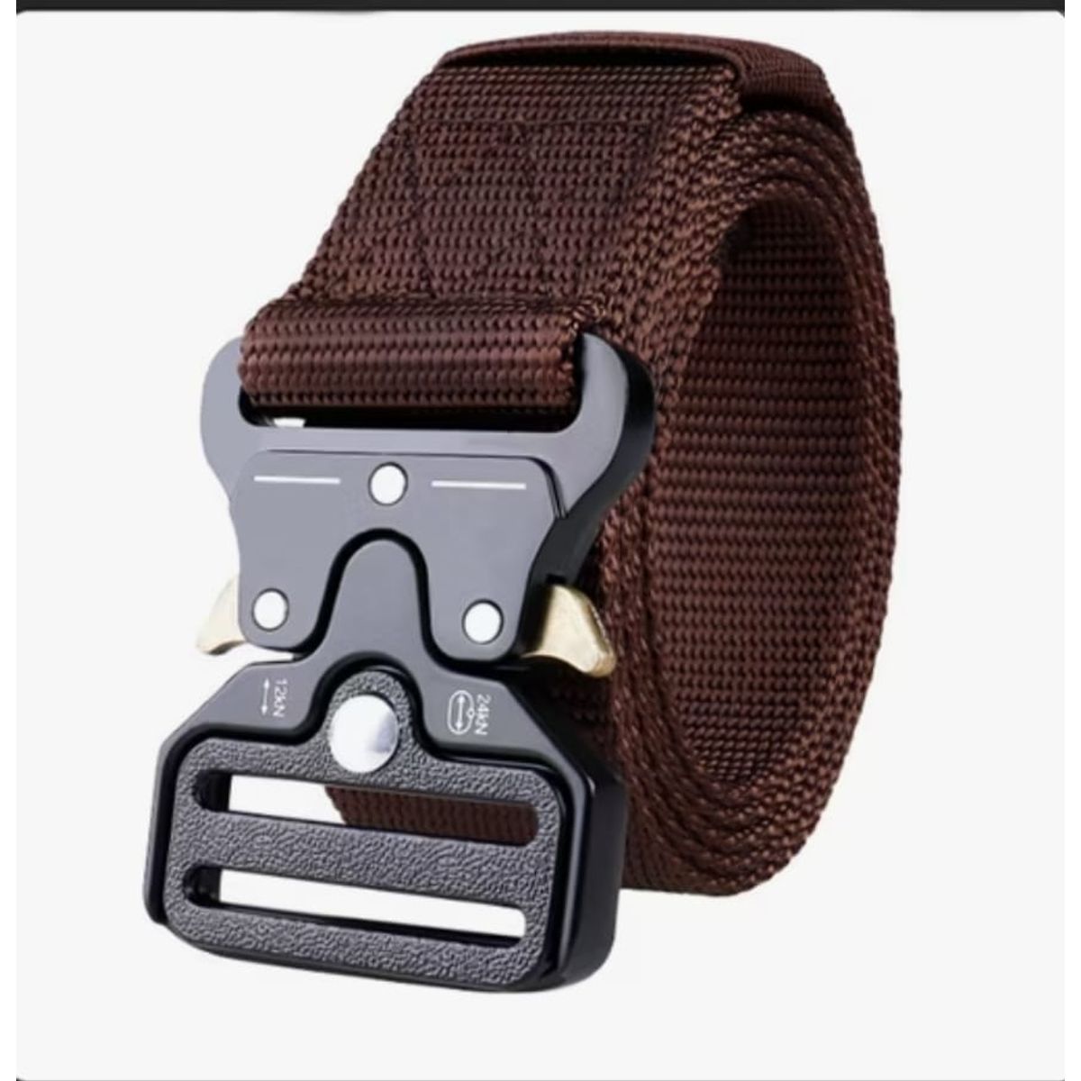 GENERICO - CINTURON TACTICO MILITAR  MARRON DE LIBERACION RAPIDA