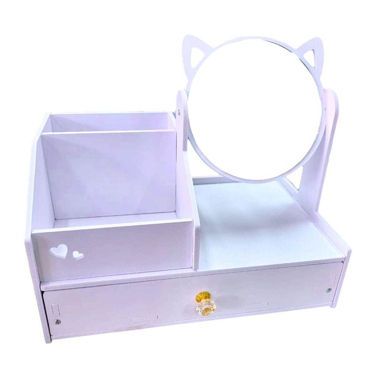 GENERICO - Organizador de maquillaje o multiusos corazón - gatito