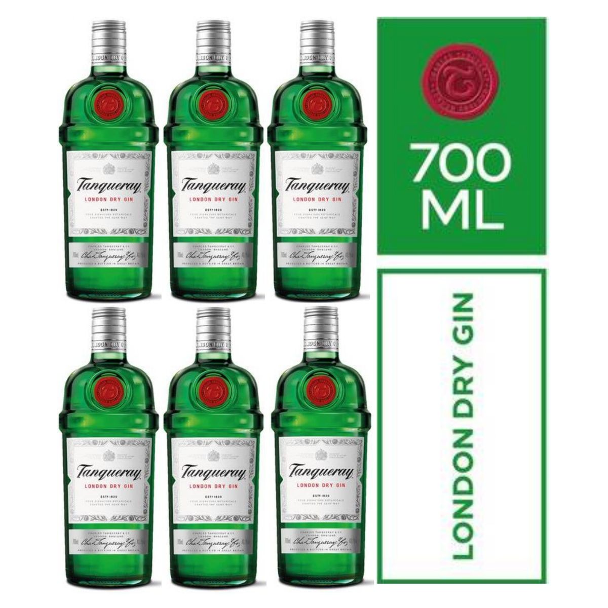 TANQUERAY - Gin Tanqueray London 700 ml - 6 UND