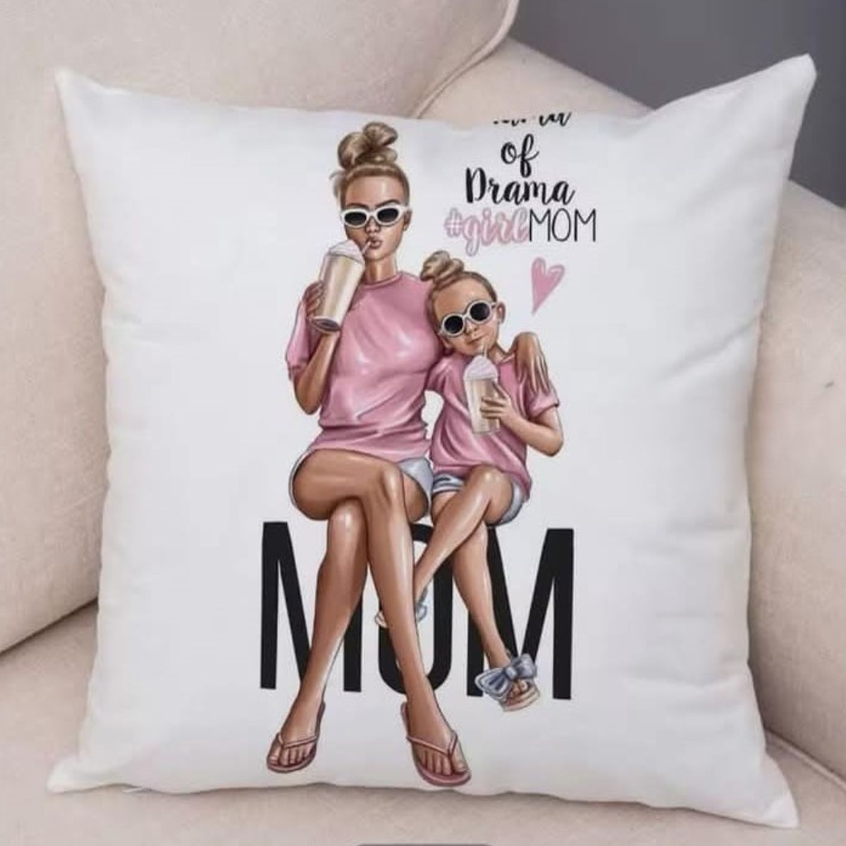 GENERICO - Cojín Diseño Dia de la madre 1  - Blanco