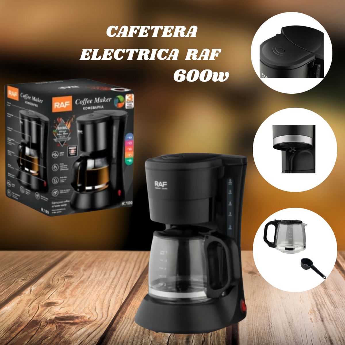 GENERICO - Cafetera RAF Eléctrica con Potencia 600w