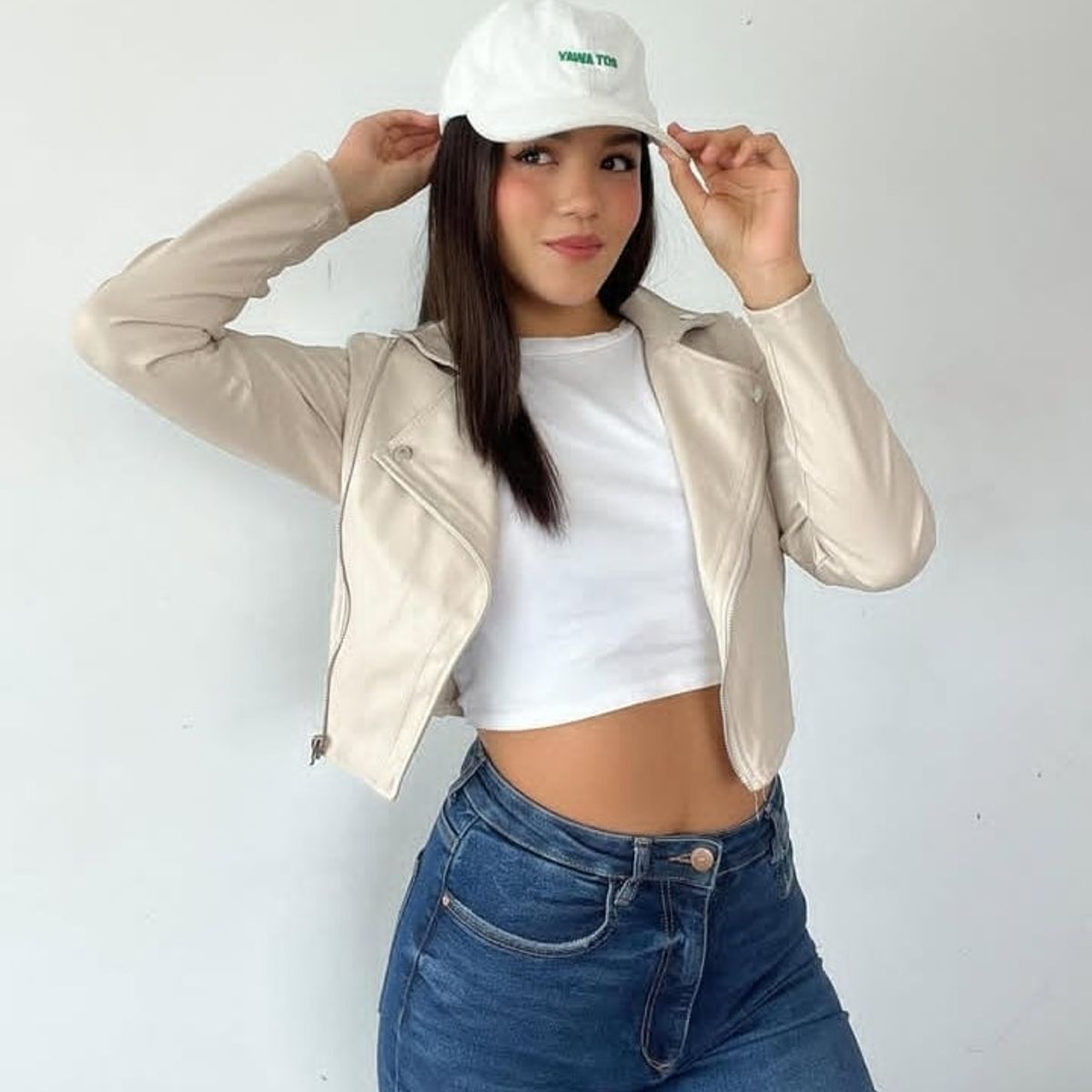 GENERICO - CASACA BIKER CUERINA CASUAL PARA MUJER