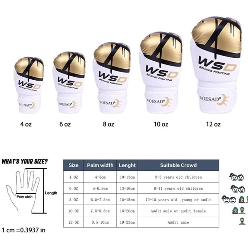 GENERICO - Guante De Box Profesional 14 Onzas WSD doradoFitness