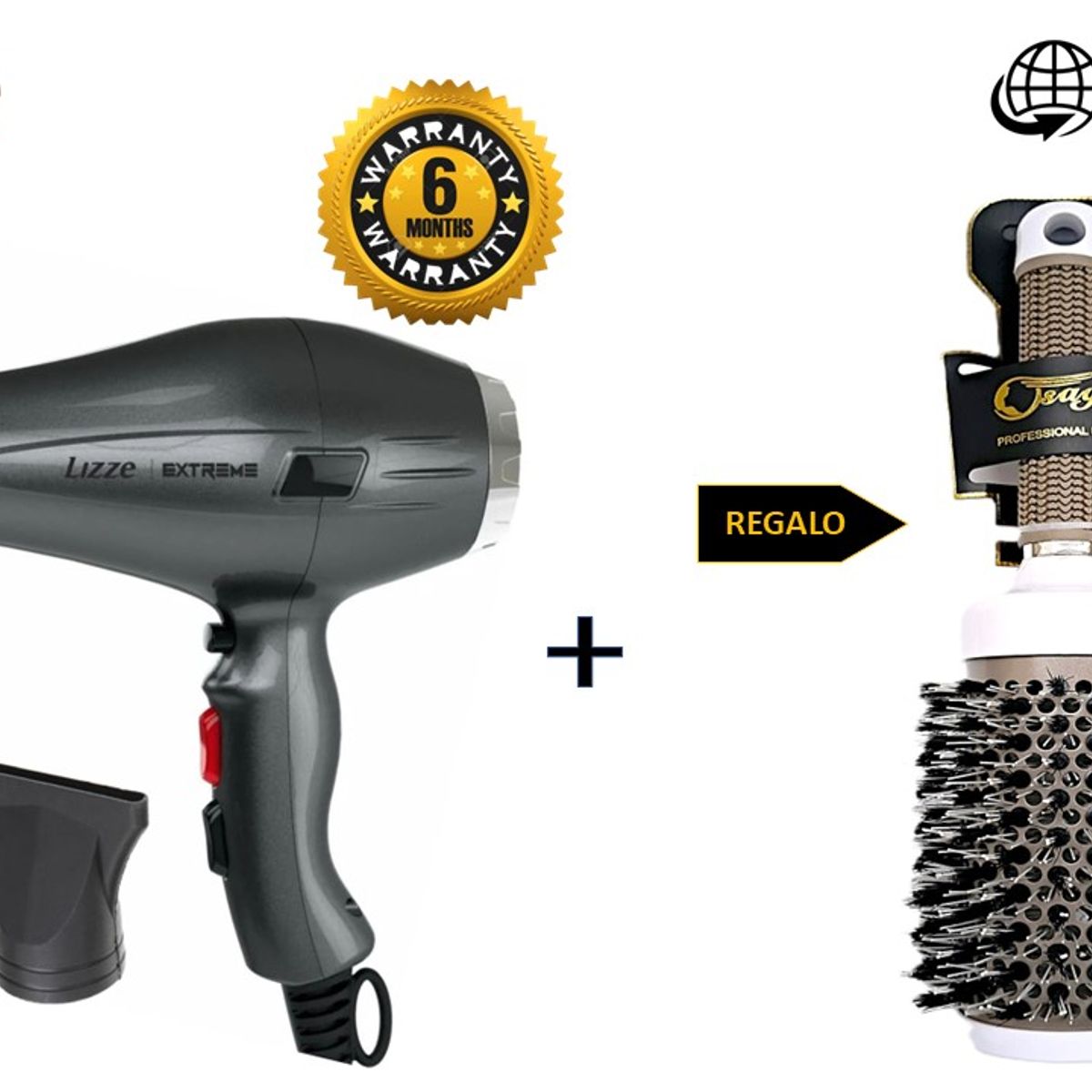 LIZZE - LIZZE PACK SECADORA EXTREME + REGALO CEPILLO TERMICO CERAMIC ION N53