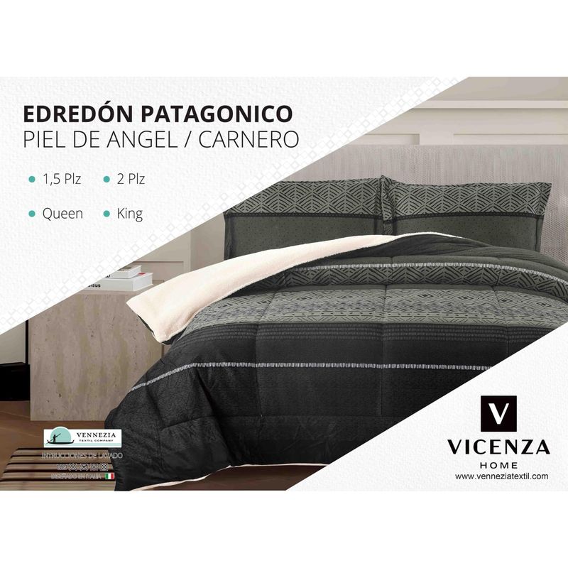 VENECIA - Set Edredón 2Pz Piel de Ángel con Carnero + Sabanas y Fundas