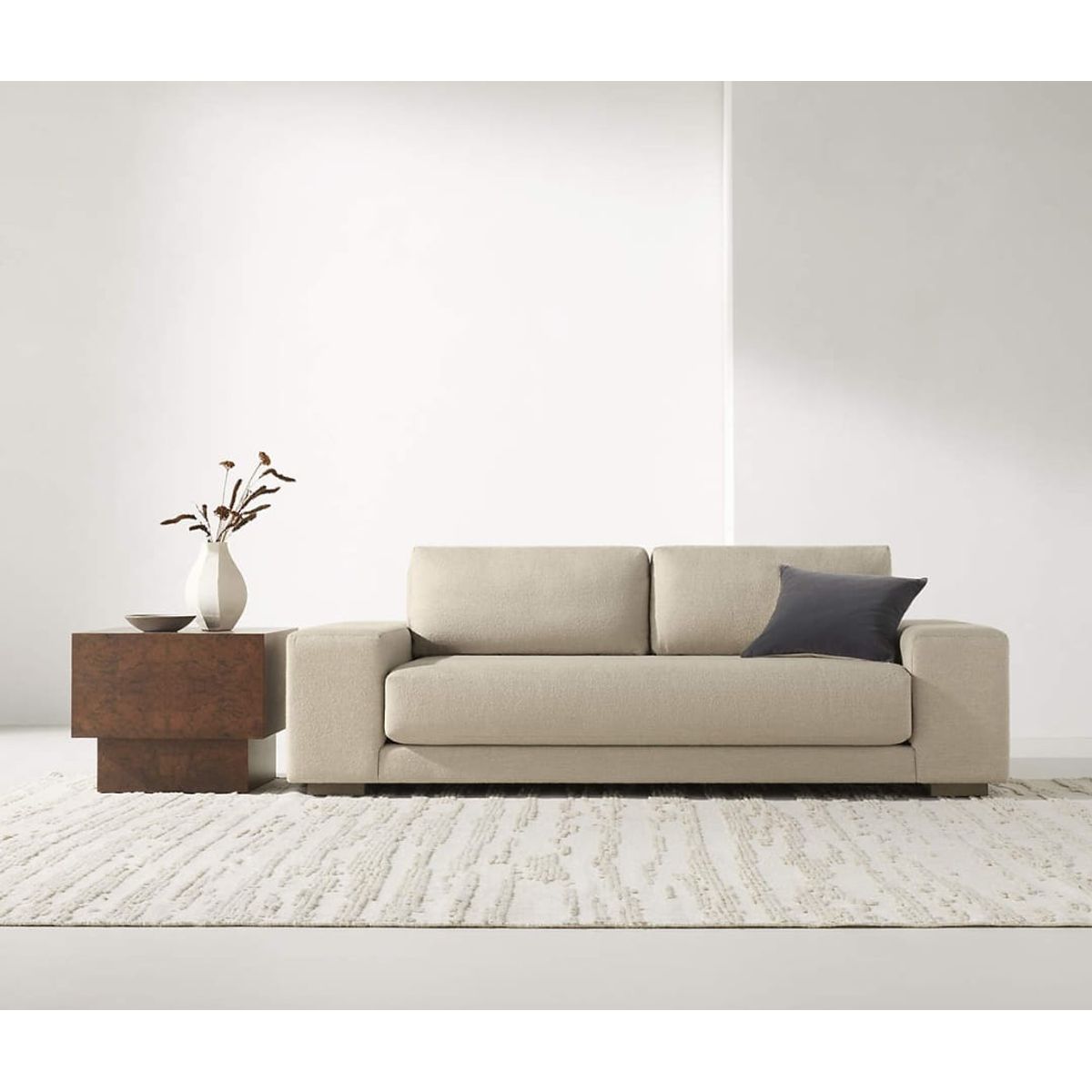 ARTSOFA - Sofá Nórdico Oslo 3 beige oscuro Plazas Aurora