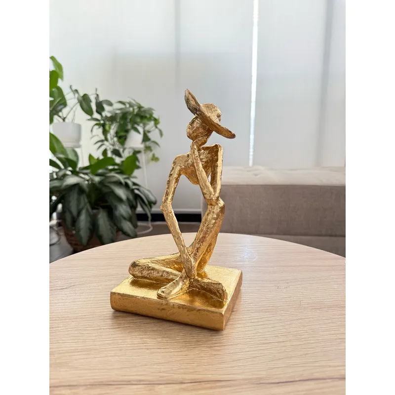 CONCEPTS LIFE - Adorno Dama de Oro 13x11x23 cm