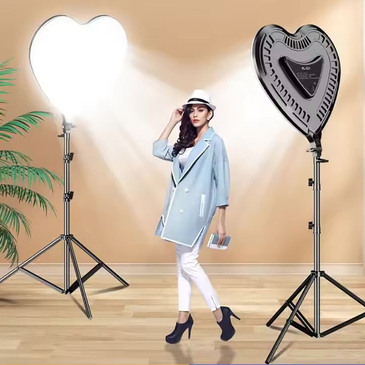 GENERICO - Panel de Luz Led Diseño de Corazón RI-500 Tripode 21m Control Remoto