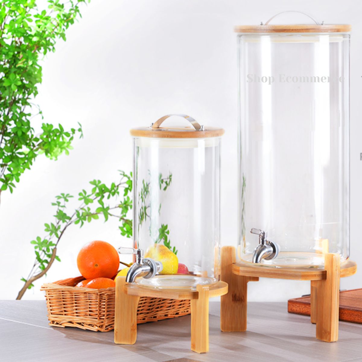 GENERICO - Dispensador de  bebidas  10    con base de madera