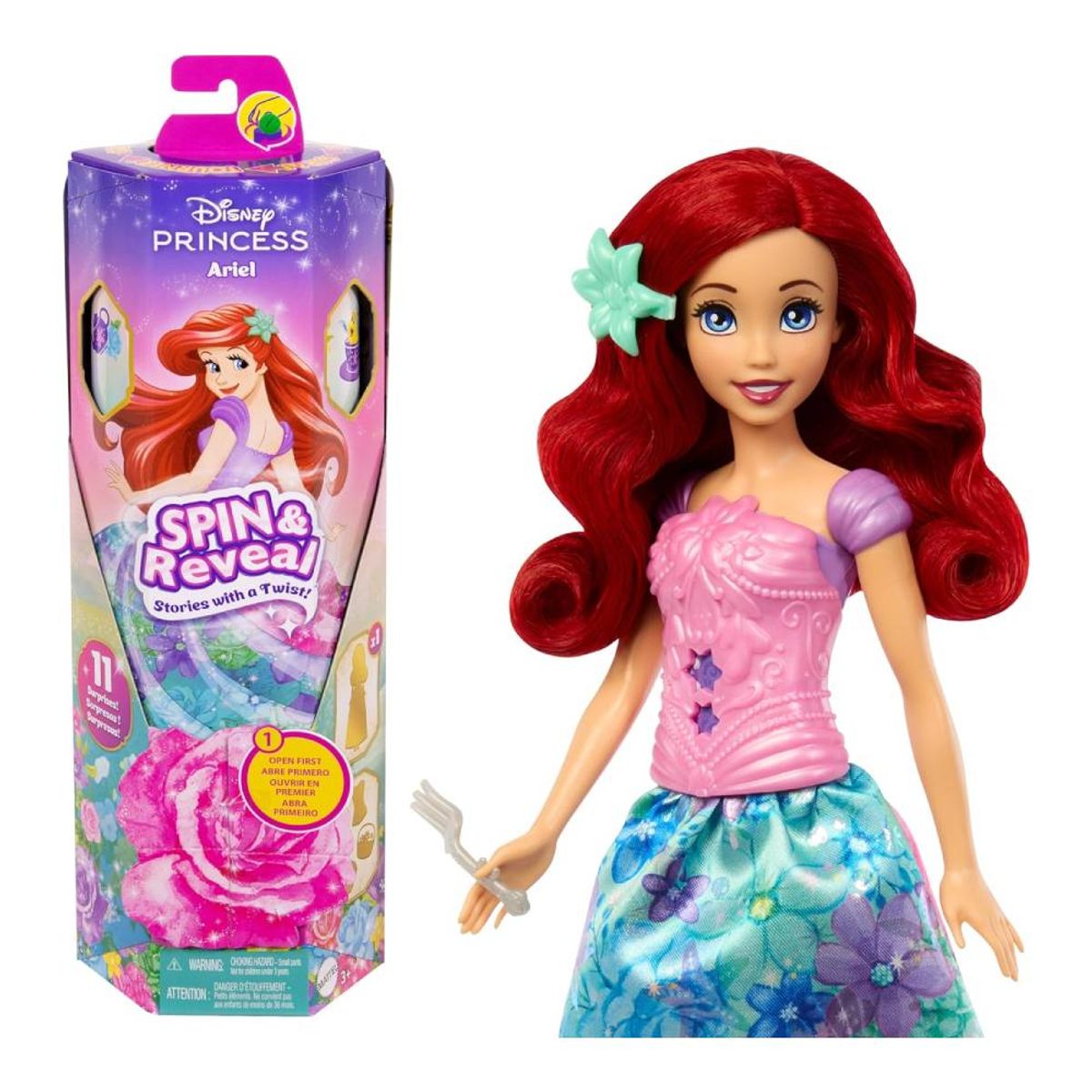 MATTEL - Mattel Disney Princess Ariel Gira y revela