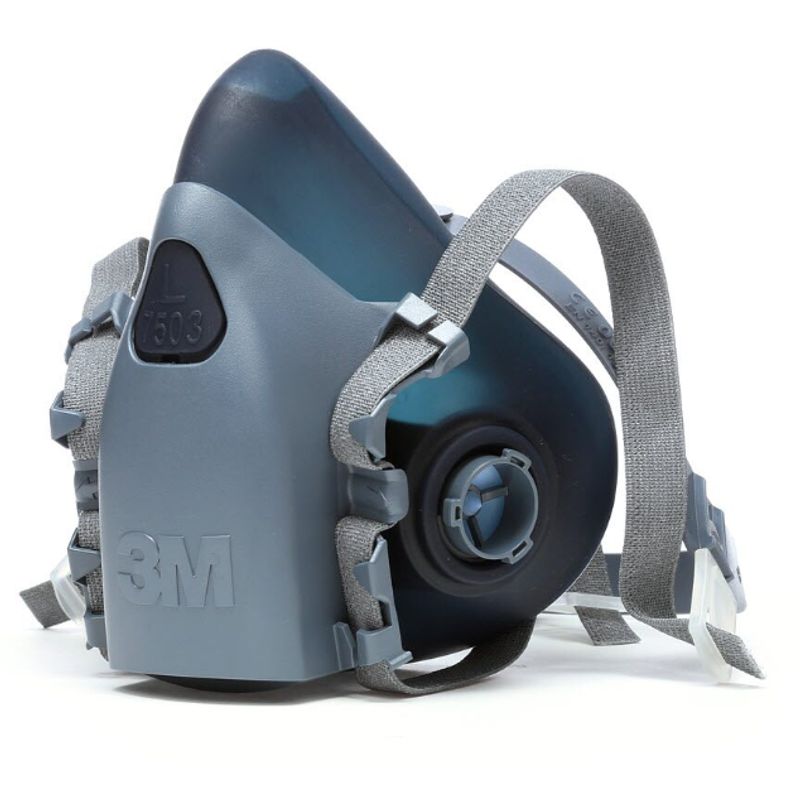 3M - RESPIRADOR MEDIA CARA  7503 LARGE DE SILICONA