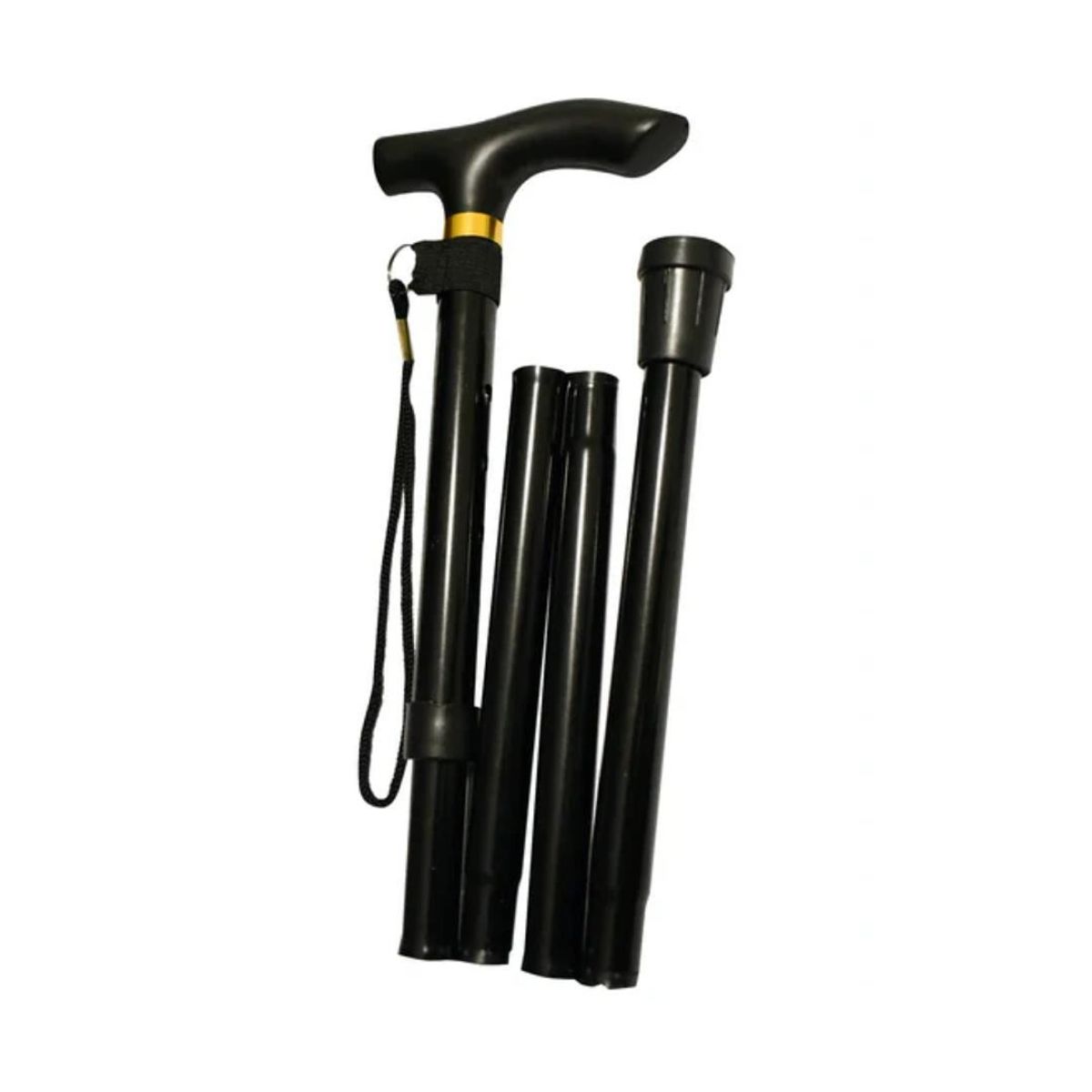 GENERICO - Bastón Plegable Ortopédico Aluminio Negro