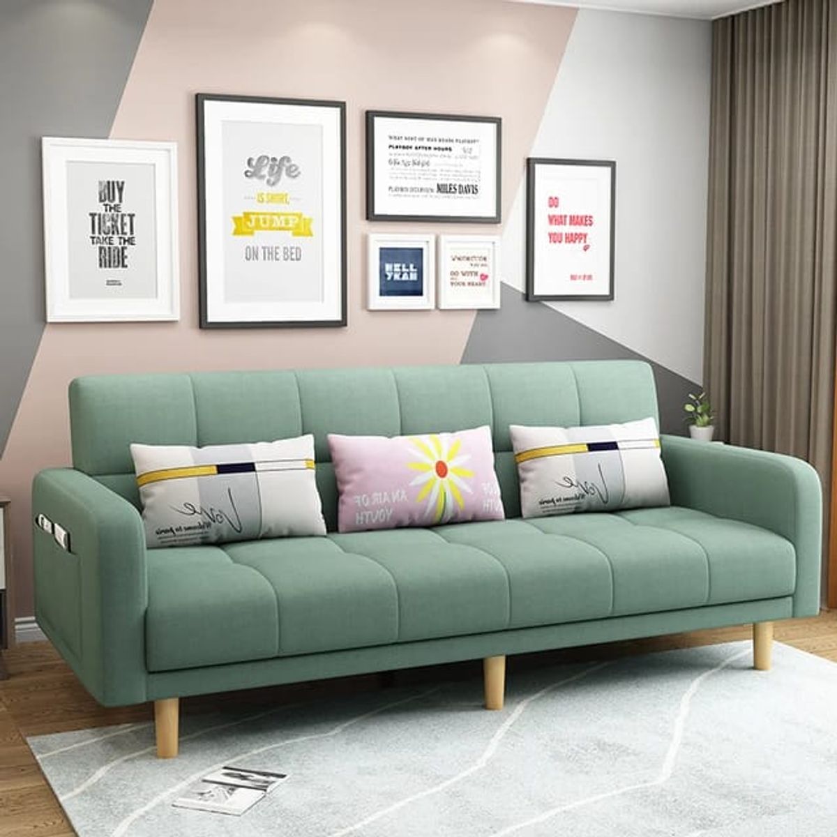 ARTSOFA - Sofá Eines dos cuerpos verde mate + obsequio