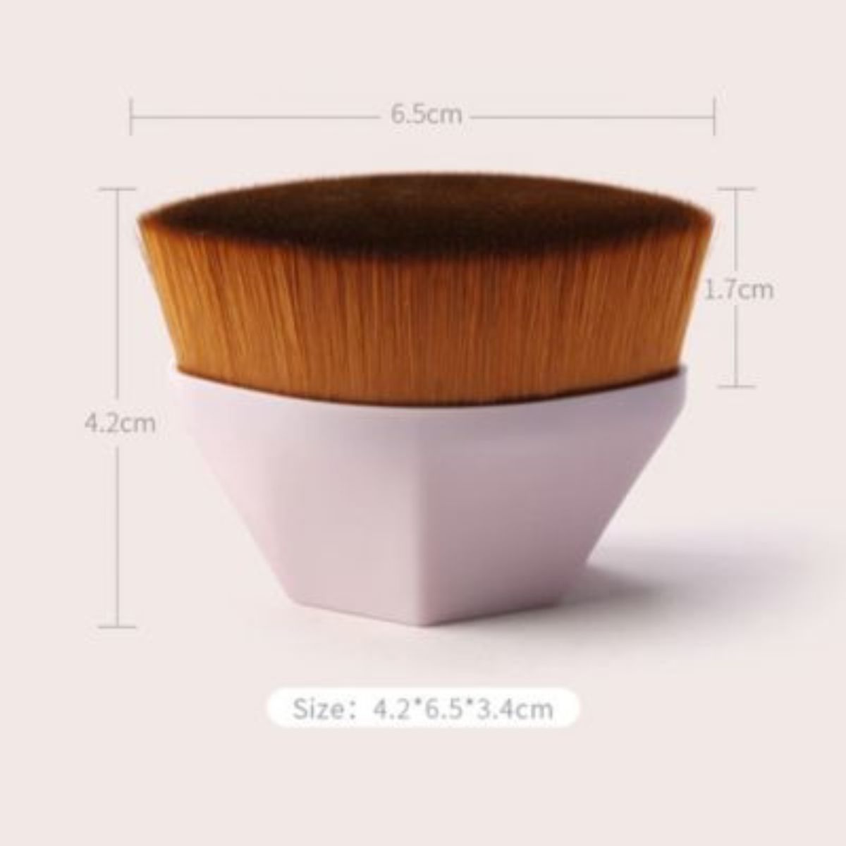 GENERICO - 2 Und de Brochas Mágica de Maquillaje Kabuki de Diamante Rosa y Negro