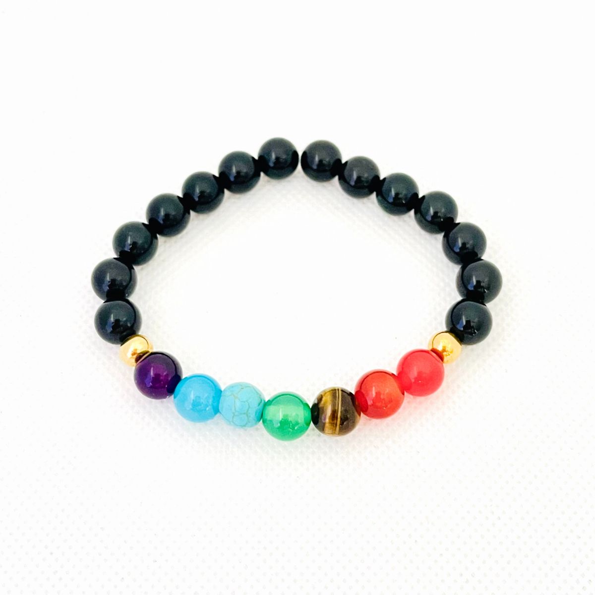 GENERICO - Pulsera 7 Chakras Cuarzos #8 y Acero - Cami