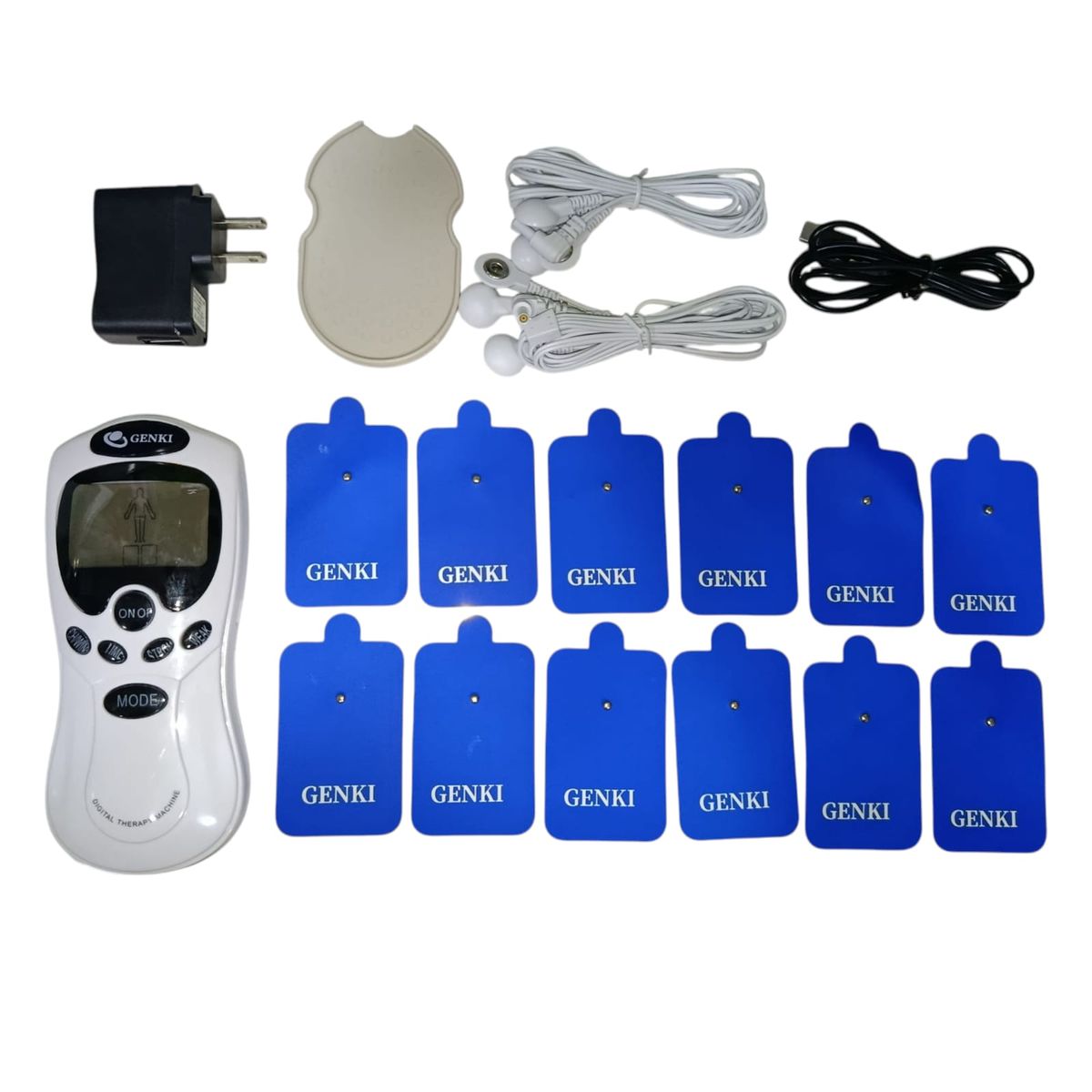 GENERICO - Electro estimulador De 8 Parches Digital Ondas Tens (12)