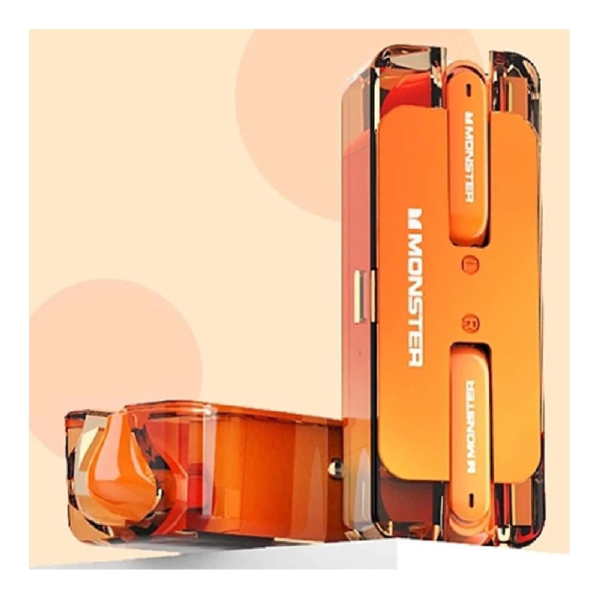 MONSTER - Audífonos Bluetooth Gamer Monster XKT08 Naranja