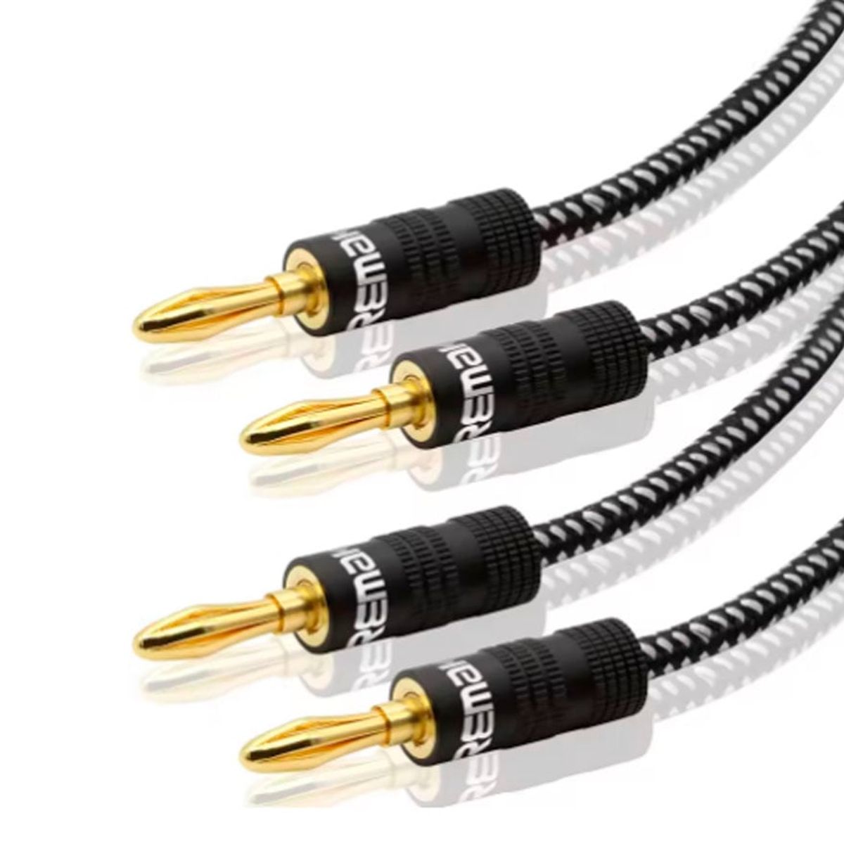 Original Cable Audio 1m Banana Dorado Macho Dual Reforzado 2u, marca VENTION - Foto Principal