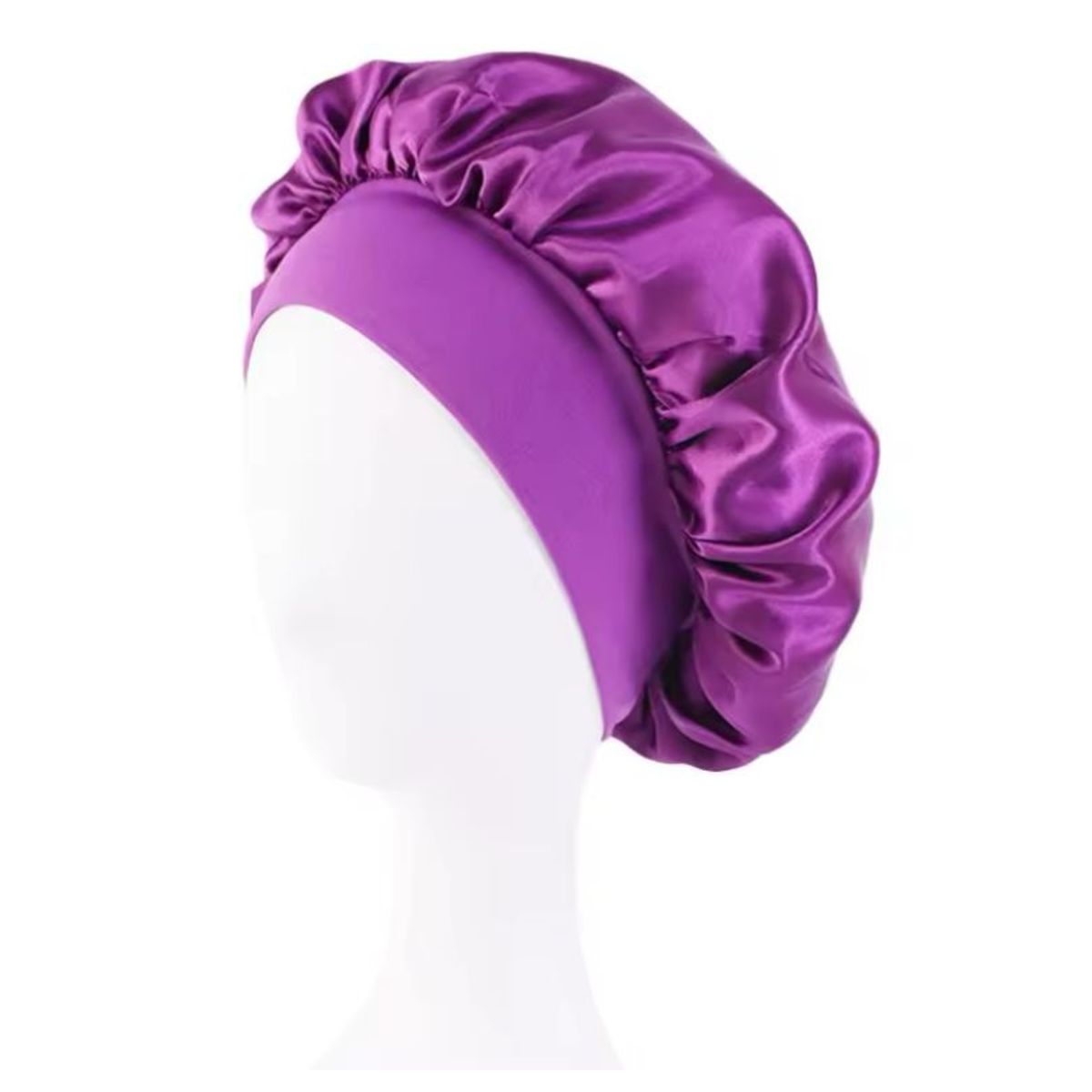 MORITA BAG STORE - GORRO SATIN PARA DORMIR CABELLO LISO Y RIZADO EVITA ENREDOS MORADO